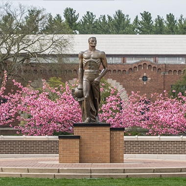 Photo of Sparty on MSU's campus