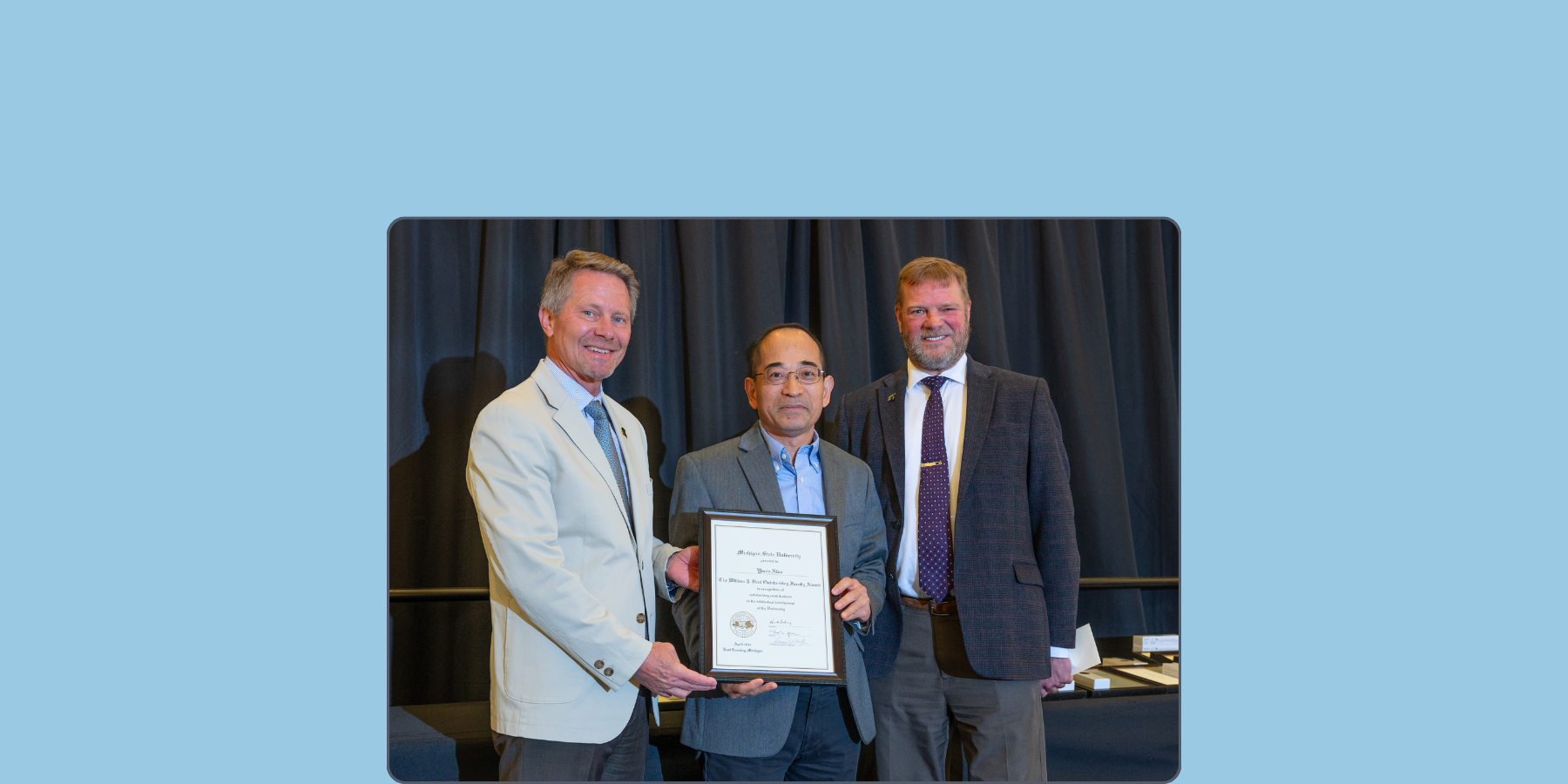 Xiao receives 2023-24 William J. Beal Outstanding Faculty Award